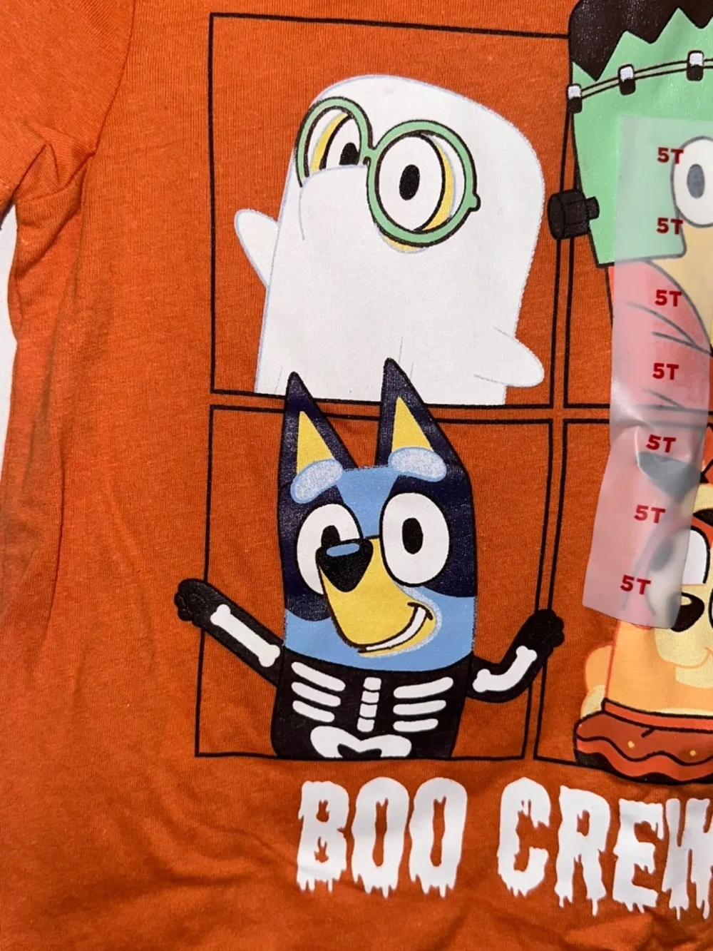Old Navy Halloween Disney Bluey Boo Crew Bingo Lucky Honey T Tee Shirt NEW Sz 5T